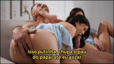 Padrasto Fode Enteadas Gêmeas